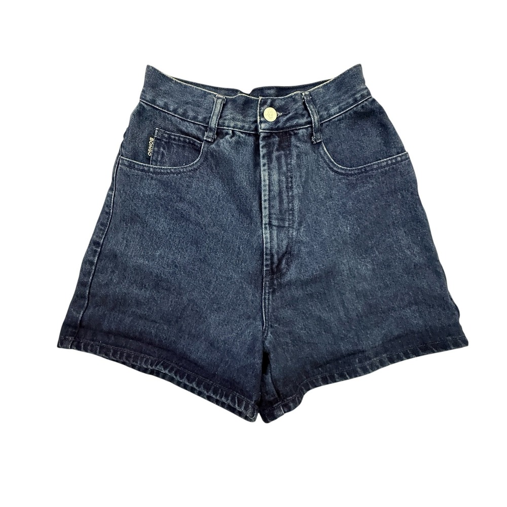 Bongo Denim Shorts Women 3 Blue High Waisted Vintage USA Mom Jean Cotton 22x3.5"